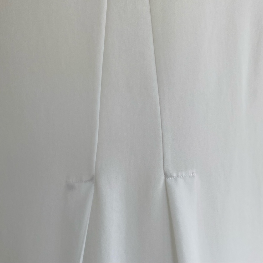 Ivory Pleated Accent Sleeveless Work Blouse - Picture 6 of 6